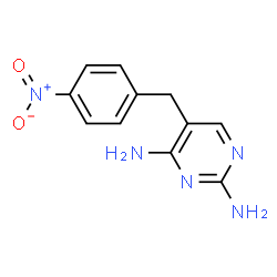 ChemSpider 2D Image | 2,4-Diamino-5-(4-nitrobenzyl)pyrimidine | C11H11N5O2