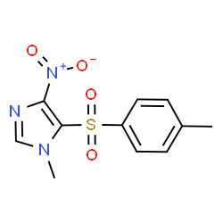ChemSpider 2D Image | 1-METHYL-5-(4-METHYLBENZENESULFONYL)-4-NITRO-1H-IMIDAZOLE | C11H11N3O4S