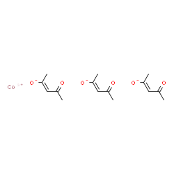 ChemSpider 2D Image | Cobalt(3+) tris[(2E)-4-oxo-2-penten-2-olate] | C15H21CoO6