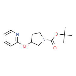 ChemSpider 2D Image | tert-Butyl 3-(pyridin-2-yloxy)pyrrolidine-1-carboxylate | C14H20N2O3