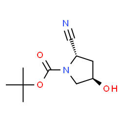 ChemSpider 2D Image | (2S,4R)-tert-butyl 2-cyano-4-hydroxypyrrolidine-1-carboxylate | C10H16N2O3