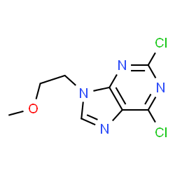 ChemSpider 2D Image | 2,6-Dichloro-9-(2-methoxyethyl)-9H-purine | C8H8Cl2N4O
