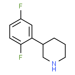 ChemSpider 2D Image | 3-(2,5-Difluorophenyl)piperidine | C11H13F2N