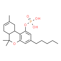 ChemSpider 2D Image | 6,6,9-Trimethyl-3-pentyl-6a,7,10,10a-tetrahydro-6H-benzo[c]chromen-1-yl dihydrogen phosphate | C21H31O5P