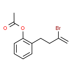 ChemSpider 2D Image | 2-(3-Bromo-3-buten-1-yl)phenyl acetate | C12H13BrO2
