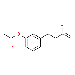 ChemSpider 2D Image | 3-(3-Bromo-3-buten-1-yl)phenyl acetate | C12H13BrO2