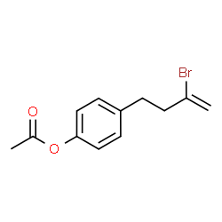 ChemSpider 2D Image | 4-(3-Bromo-3-buten-1-yl)phenyl acetate | C12H13BrO2