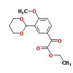 InChI=1/C15H18O6/c1-3-19-14(17)13(16)10-5-6-12(18-2)11(9-10)15-20-7-4-8-21-15/h5-6,9,15H,3-4,7-8H2,1-2H3