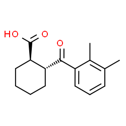 ChemSpider 2D Image | (1R,2R)-2-(2,3-Dimethylbenzoyl)cyclohexanecarboxylic acid | C16H20O3