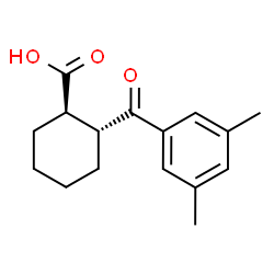 ChemSpider 2D Image | (1R,2R)-2-(3,5-Dimethylbenzoyl)cyclohexanecarboxylic acid | C16H20O3