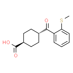 ChemSpider 2D Image | trans-4-[2-(Methylsulfanyl)benzoyl]cyclohexanecarboxylic acid | C15H18O3S