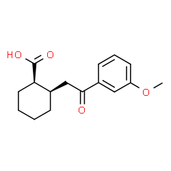 ChemSpider 2D Image | (1R,2R)-2-[2-(3-Methoxyphenyl)-2-oxoethyl]cyclohexanecarboxylic acid | C16H20O4