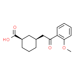ChemSpider 2D Image | (1R,3S)-3-[2-(2-Methoxyphenyl)-2-oxoethyl]cyclohexanecarboxylic acid | C16H20O4