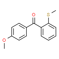 ChemSpider 2D Image | (4-Methoxyphenyl)[2-(methylsulfanyl)phenyl]methanone | C15H14O2S