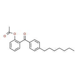 ChemSpider 2D Image | 2-(4-Heptylbenzoyl)phenyl acetate | C22H26O3