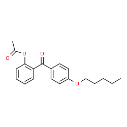 ChemSpider 2D Image | 2-[4-(Pentyloxy)benzoyl]phenyl acetate | C20H22O4