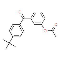 ChemSpider 2D Image | 3-[4-(2-Methyl-2-propanyl)benzoyl]phenyl acetate | C19H20O3