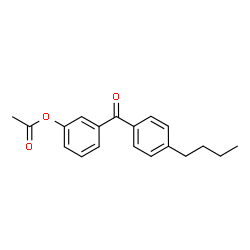 ChemSpider 2D Image | 3-(4-Butylbenzoyl)phenyl acetate | C19H20O3