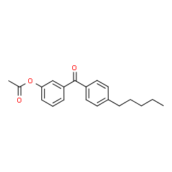 ChemSpider 2D Image | 3-(4-Pentylbenzoyl)phenyl acetate | C20H22O3
