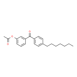 ChemSpider 2D Image | 3-(4-Heptylbenzoyl)phenyl acetate | C22H26O3