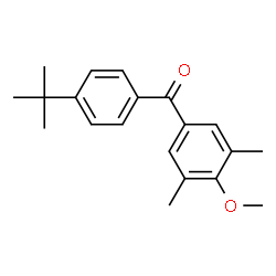 ChemSpider 2D Image | [4-(1,1-Dimethylethyl)phenyl](4-methoxy-3,5-dimethylphenyl)methanone | C20H24O2