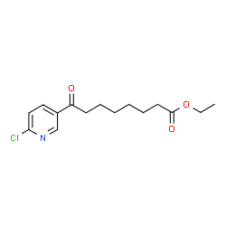 ChemSpider 2D Image | Ethyl 8-(6-chloro-3-pyridinyl)-8-oxooctanoate | C15H20ClNO3