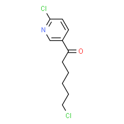 ChemSpider 2D Image | 2-chloro-5-(6-chlorohexanoyl)pyridine | C11H13Cl2NO