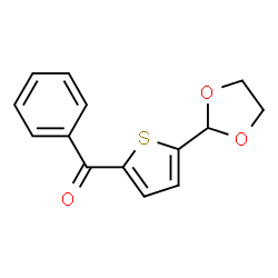ChemSpider 2D Image | 2-Benzoyl-5-(1,3-Dioxolan-2-yl)thiophene | C14H12O3S