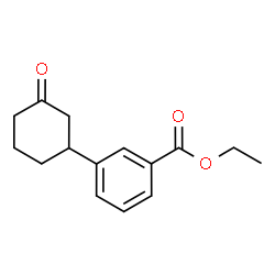 ChemSpider 2D Image | Ethyl 3-(3-oxocyclohexyl)benzoate | C15H18O3