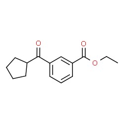 ChemSpider 2D Image | Ethyl 3-(cyclopentylcarbonyl)benzoate | C15H18O3