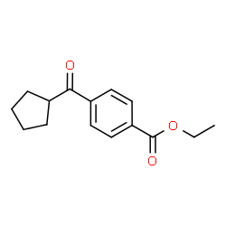 ChemSpider 2D Image | Ethyl 4-(cyclopentylcarbonyl)benzoate | C15H18O3