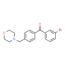 ChemSpider 2D Image | 4-{[4-(3-BROMOBENZOYL)PHENYL]METHYL}MORPHOLINE | C18H18BrNO2
