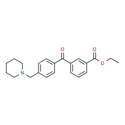 ChemSpider 2D Image | Ethyl 3-[4-(1-piperidinylmethyl)benzoyl]benzoate | C22H25NO3