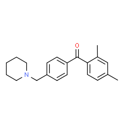 ChemSpider 2D Image | 1-{[4-(2,4-dimethylbenzoyl)phenyl]methyl}piperidine | C21H25NO
