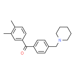 ChemSpider 2D Image | 1-{[4-(3,4-dimethylbenzoyl)phenyl]methyl}piperidine | C21H25NO