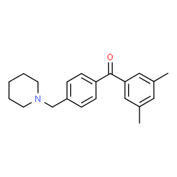 ChemSpider 2D Image | 1-{[4-(3,5-dimethylbenzoyl)phenyl]methyl}piperidine | C21H25NO