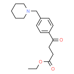 ChemSpider 2D Image | Ethyl Î³-oxo-4-(1-piperidinylmethyl)benzenebutanoate | C18H25NO3