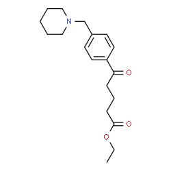 ChemSpider 2D Image | ethyl 5-oxo-5-[4-(piperidinomethyl)phenyl]valerate | C19H27NO3