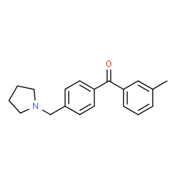 ChemSpider 2D Image | 1-{[4-(3-METHYLBENZOYL)PHENYL]METHYL}PYRROLIDINE | C19H21NO