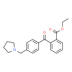 ChemSpider 2D Image | Ethyl 2-[4-(1-pyrrolidinylmethyl)benzoyl]benzoate | C21H23NO3