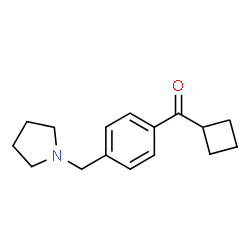 ChemSpider 2D Image | Cyclobutyl 4-(pyrrolidinomethyl)phenyl ketone | C16H21NO