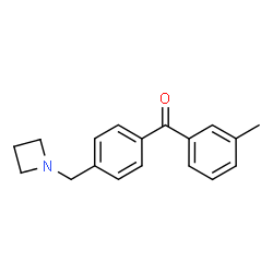 ChemSpider 2D Image | (4-(Azetidin-1-ylmethyl)phenyl)(m-tolyl)methanone | C18H19NO