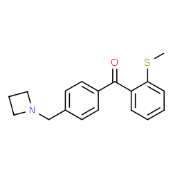ChemSpider 2D Image | (4-(Azetidin-1-ylmethyl)phenyl)(2-(methylthio)phenyl)methanone | C18H19NOS
