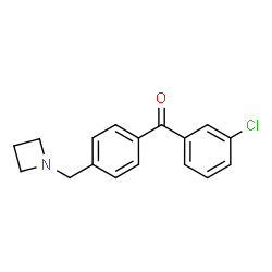 ChemSpider 2D Image | [4-(1-Azetidinylmethyl)phenyl](3-chlorophenyl)methanone | C17H16ClNO