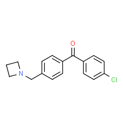 ChemSpider 2D Image | [4-(1-Azetidinylmethyl)phenyl](4-chlorophenyl)methanone | C17H16ClNO