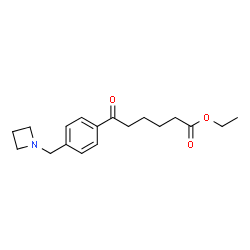 ChemSpider 2D Image | Ethyl 4-(1-azetidinylmethyl)-Îµ-oxobenzenehexanoate | C18H25NO3