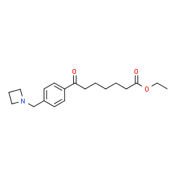 ChemSpider 2D Image | Ethyl 7-[4-(1-azetidinylmethyl)phenyl]-7-oxoheptanoate | C19H27NO3