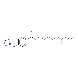 ChemSpider 2D Image | Ethyl 8-[4-(1-azetidinylmethyl)phenyl]-8-oxooctanoate | C20H29NO3