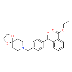 ChemSpider 2D Image | Ethyl 2-[4-(1,4-dioxa-8-azaspiro[4.5]dec-8-ylmethyl)benzoyl]benzoate | C24H27NO5