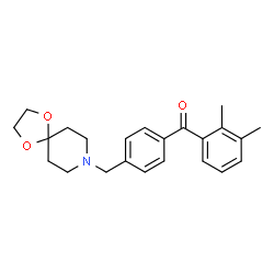 ChemSpider 2D Image | (2,3-Dimethylphenyl)[4-(1,4-dioxa-8-azaspiro[4.5]dec-8-ylmethyl)phenyl]methanone | C23H27NO3